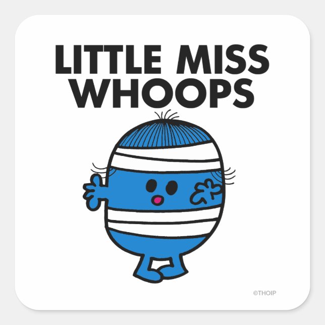 Bandaged Little Miss Whoops Square Sticker (Front)