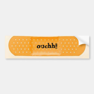bandaid, ouchh!! bumper sticker