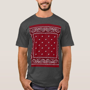 Bandana Burgundy Graphic  T-Shirt