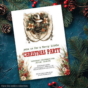 Bandana ties Western Christmas party invite