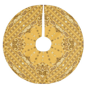 Bandanna Boho: Paisley Print Revival Brushed Polyester Tree Skirt