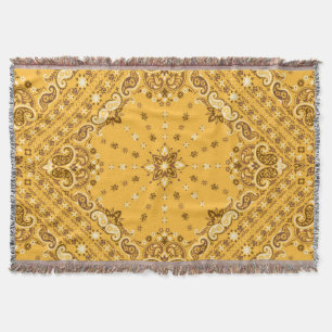 Bandanna Boho: Paisley Print Revival Throw Blanket