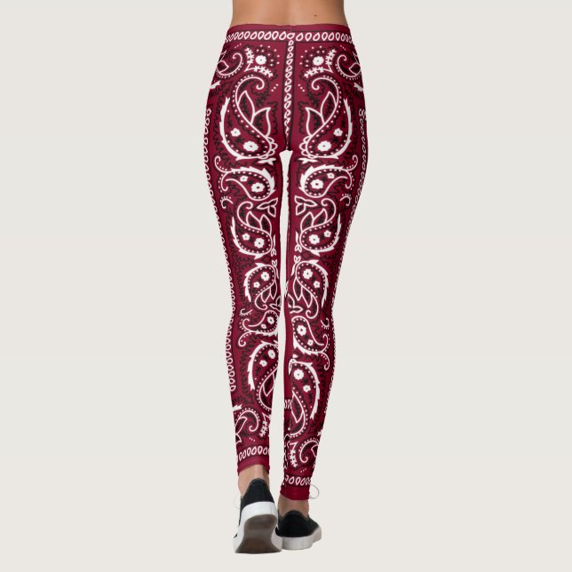 Bandanna Burgundy Leggings (Back)