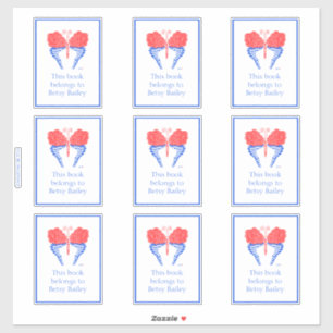 Bandanna Butterfly Bookplate