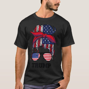 Bandanna Headscarf Sungles Girls Trump T-Shirt