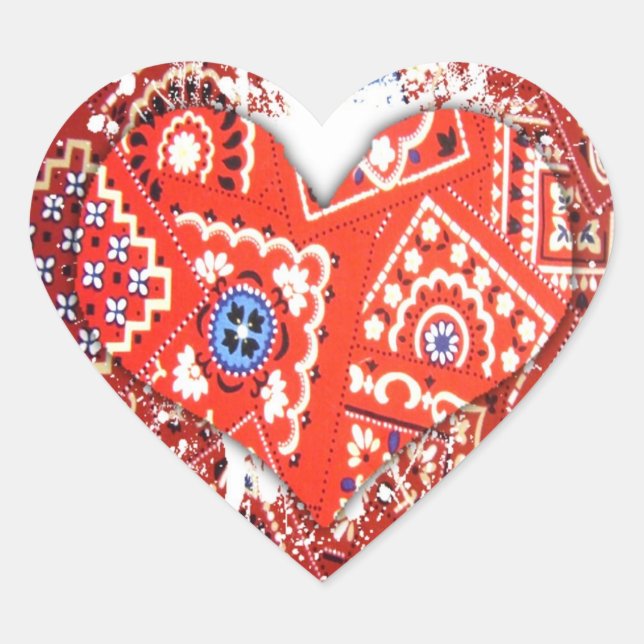 bandanna heart sticker (Front)