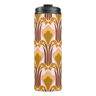 Bandanna illustration. seamless pattern with paisl thermal tumbler