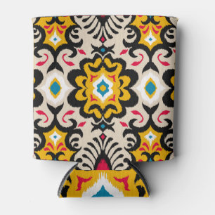 Bandanna Paisley: Vintage Silk Scarf Print Can Cooler