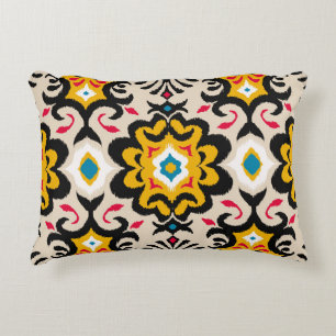 Bandanna Paisley: Vintage Silk Scarf Print Decorative Cushion