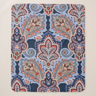 Bandanna pattern with paisley elements. Vintage ha Sherpa Blanket