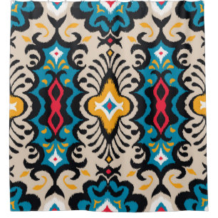Bandanna Print. seamless pattern with paisley orna Shower Curtain