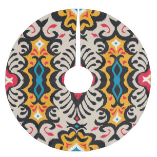 Bandanna Print: Vintage Paisley Silk. Brushed Polyester Tree Skirt