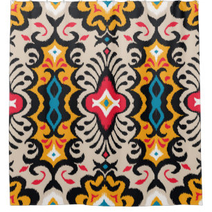 Bandanna Print: Vintage Paisley Silk. Shower Curtain