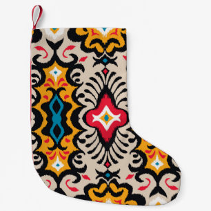 Bandanna Print: Vintage Paisley Silk. Small Christmas Stocking