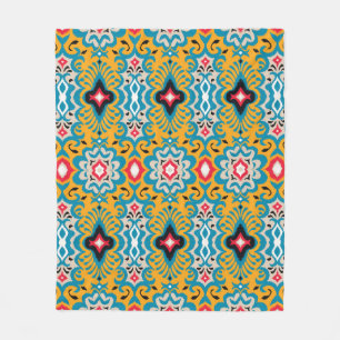 Bandanna Print. Vintage seamless pattern with pais Fleece Blanket