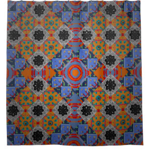 Bandanna shawl, tablecloth fabric design, silk nec shower curtain