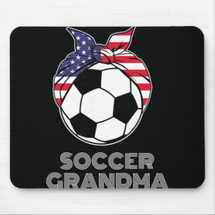 Bandanna Soccer Ball Grandmother Gigi Nana Soccer Mouse Pad