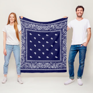 Bandanna True Blue Fleece Blanket