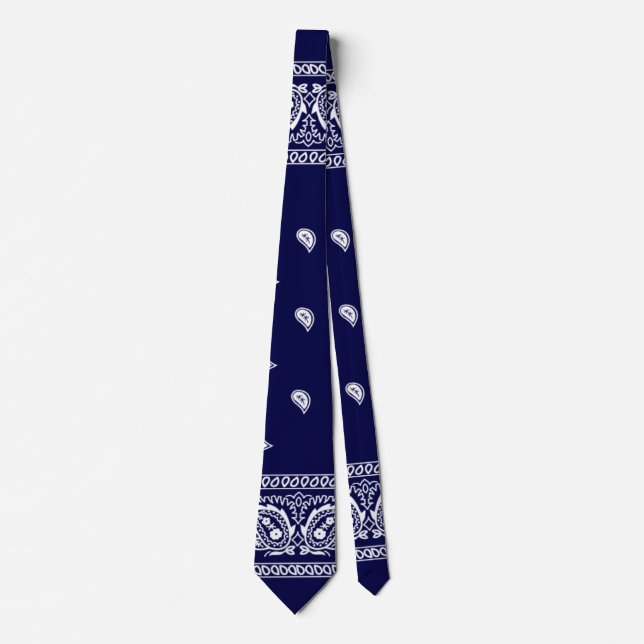 Bandanna True Blue Neck Tie (Front)