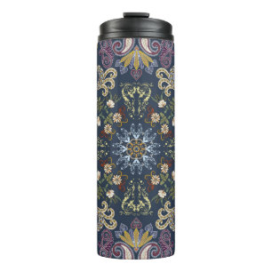 Bandanna with colourful paisley seamless pattern thermal tumbler