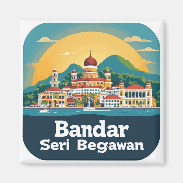 🧲 Bandar Seri Begawan Keepsake 🌏 Magnet (Front)