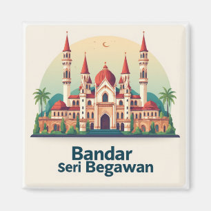 Bandar Seri Begawan With Red Domes Magnet