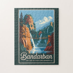 Bandarban Bangladesh Travel Art Vintage Jigsaw Puzzle