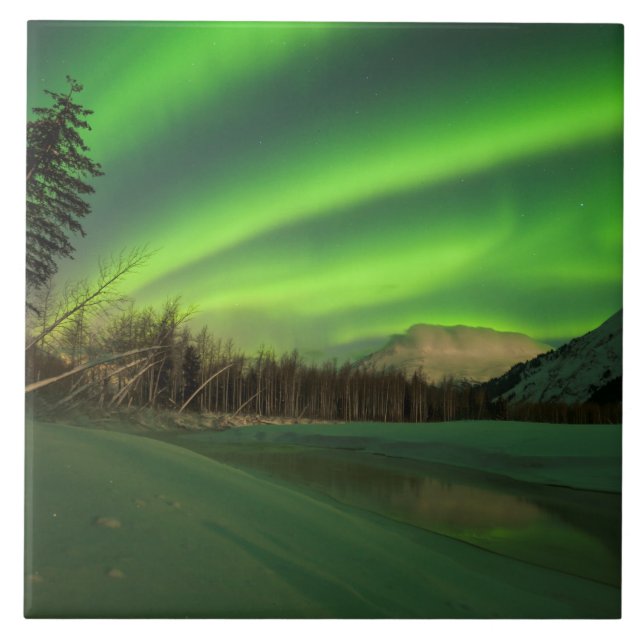 Banded Aurora Ceramic Tile (Front)