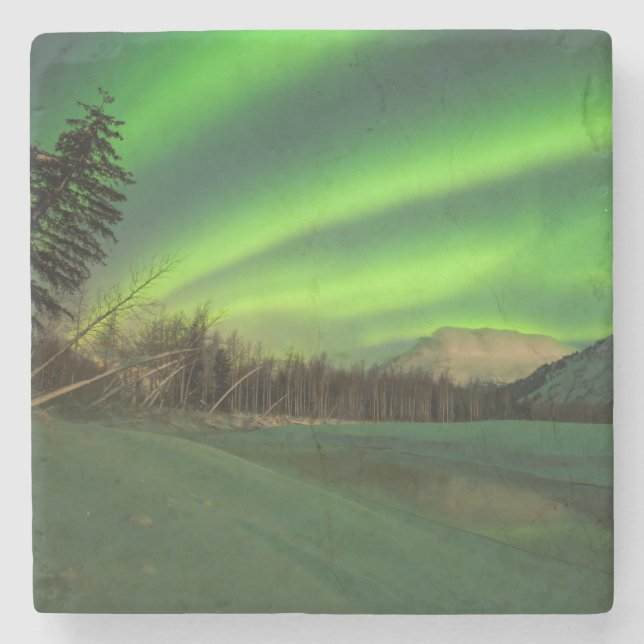 Banded Aurora Stone Coaster (Front)