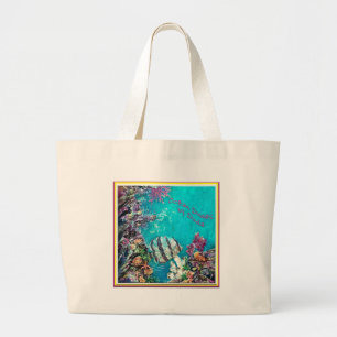 Banded Butterflyfish Beach Bags