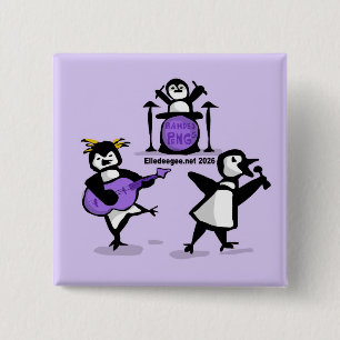Banded Penguins 15 Cm Square Badge
