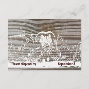 Banded Wood rsvp with envelopes