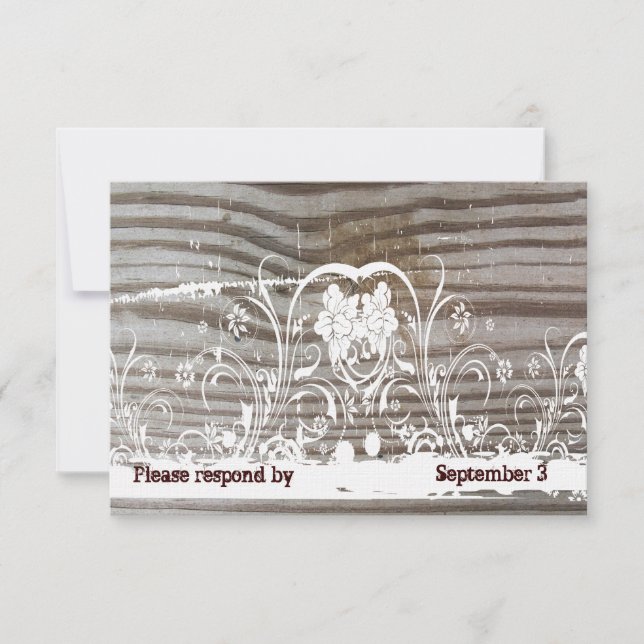 Banded Wood rsvp with envelopes (Front)