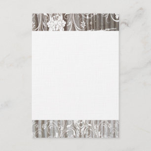 Banded Wood Shabby Lace Thank You Flat Cards