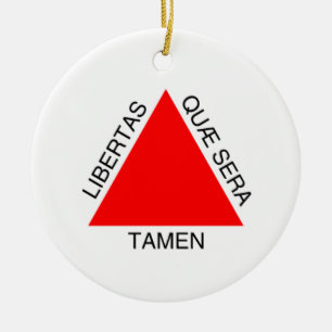 Bandeira de Minas Gerais, Brasil Ceramic Tree Decoration