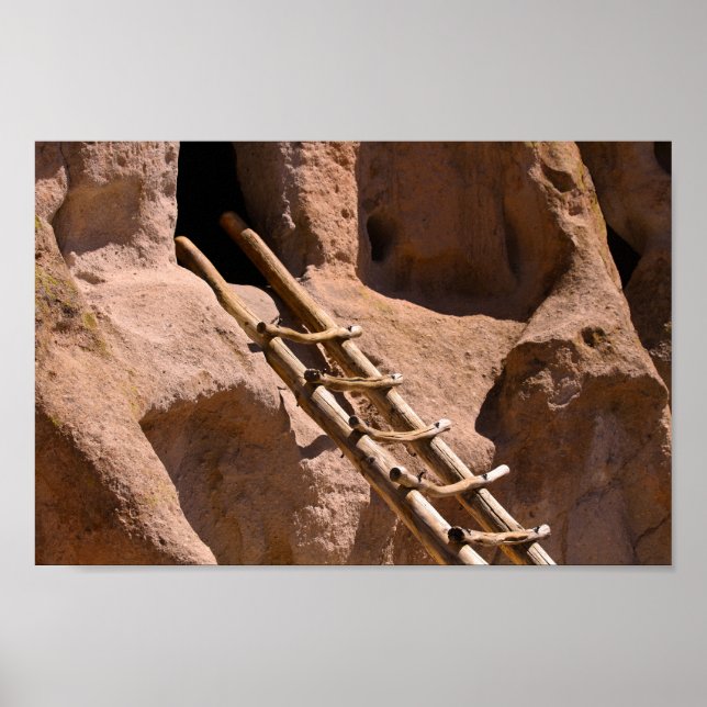 Bandelier National Monument Ancient Pueblo Ladder Poster (Front)