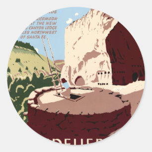 Bandelier National Monument Classic Round Sticker
