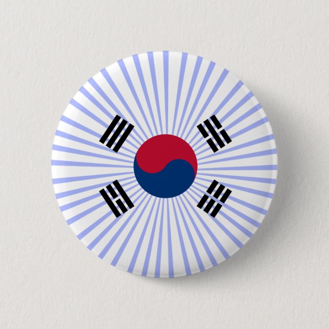 Bandera coreana 6 cm round badge (Front)