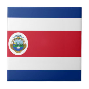 Bandera de Costa Rica - Flag of Costa Rica Ceramic Tile