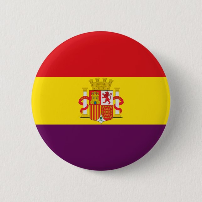Bandera de la República Española 6 Cm Round Badge (Front)