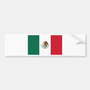 Bandera de México - Flag of Mexico - Mexican Flag Bumper Sticker