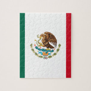 Bandera de México - Flag of Mexico - Mexican Flag Jigsaw Puzzle