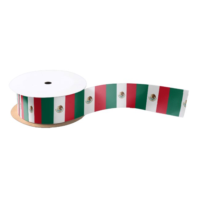 Bandera de México - Flag of Mexico - Mexican Flag Satin Ribbon (Spool)