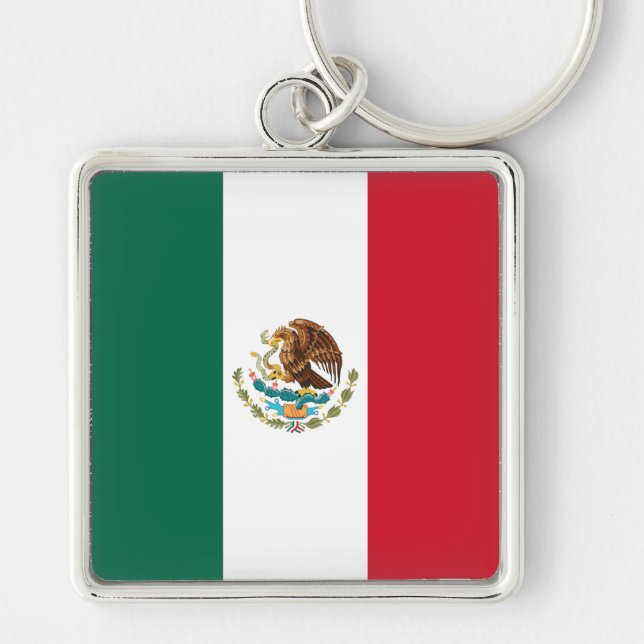 Bandera de Mexico National flag Mexicanos Key Ring (Front)