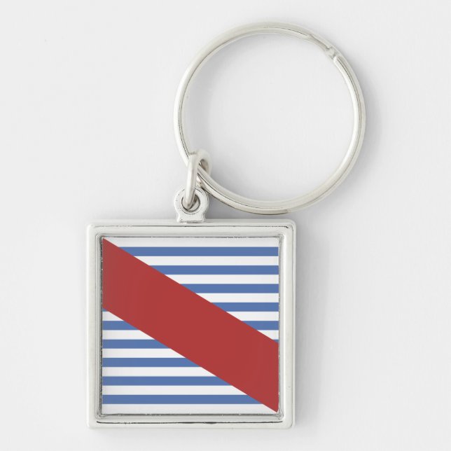 Bandera del Departamento de Canelones - Uruguay Key Ring (Front)