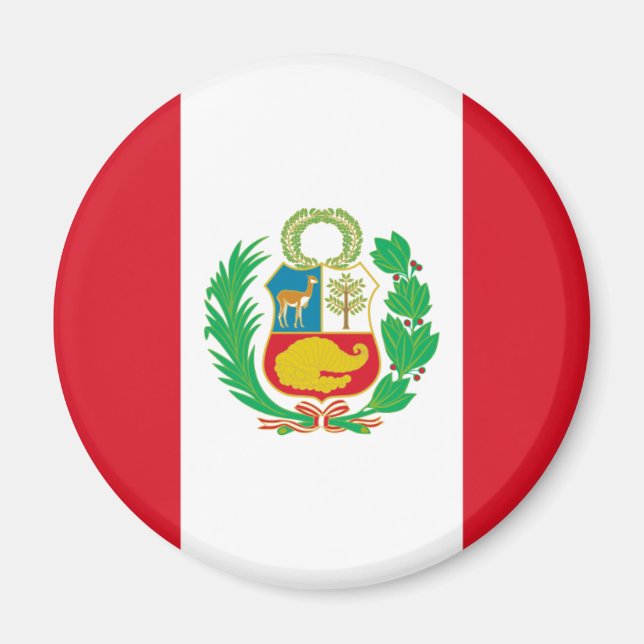Bandera del Perú - Flag of Peru Magnet (Front)