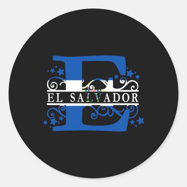 Bandera El Salvador Flag Salvadorian Pride Salvado Classic Round Sticker (Front)