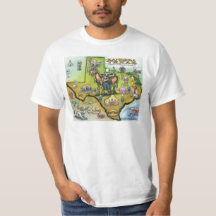 Bandera TEXAS Map T-Shirt