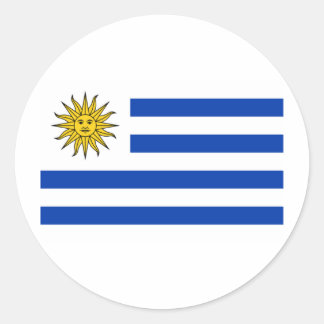 Bandera Uruguay Classic Round Sticker