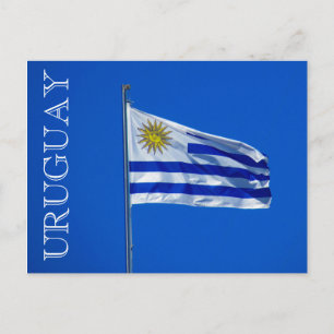 bandera uruguay postcard